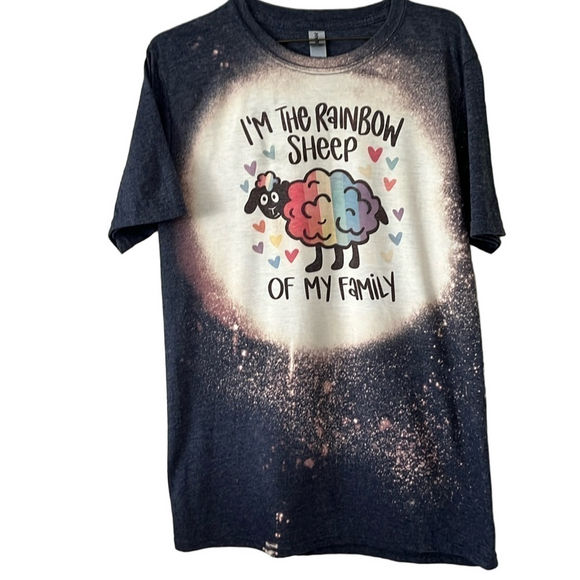 Rainbow tshirt  medium I’m the rainbow sheep of the family funny cute - Picture 1 of 4